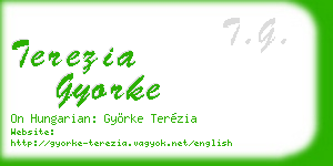 terezia gyorke business card